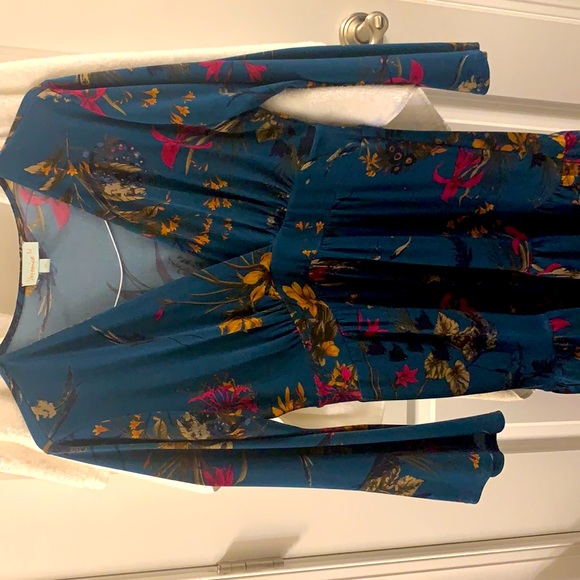 Bohemian floral and flirty teal and lovely to wear with heeled sandals - Picture 2 of 4